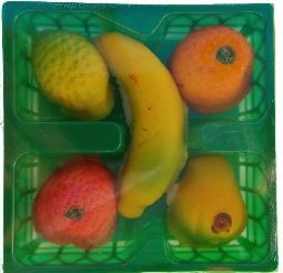 Marsepein fruit in bakje