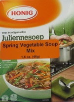 Juliennesoep. Out of stock till April 25